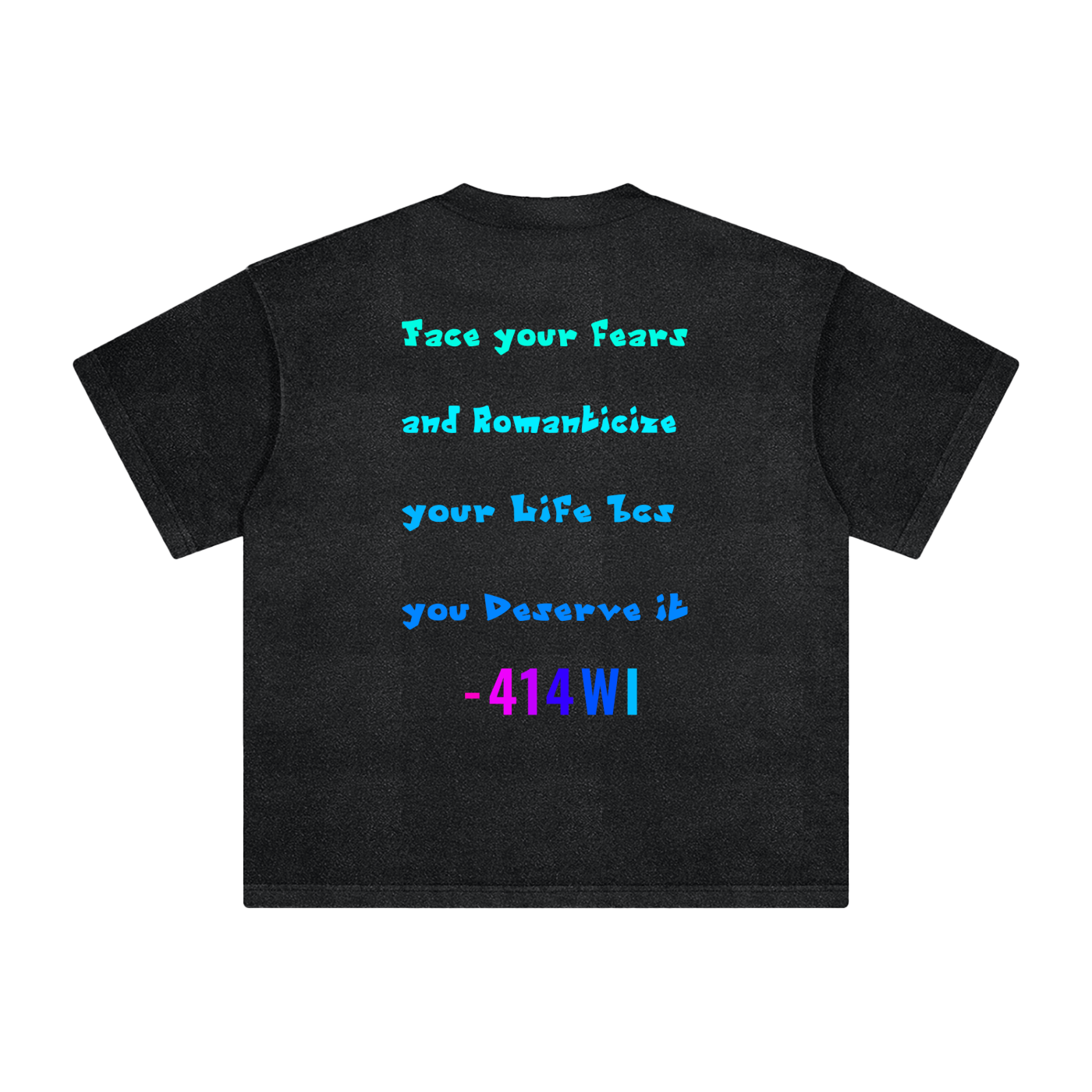 Face Your Fears Tee (Black with Color)